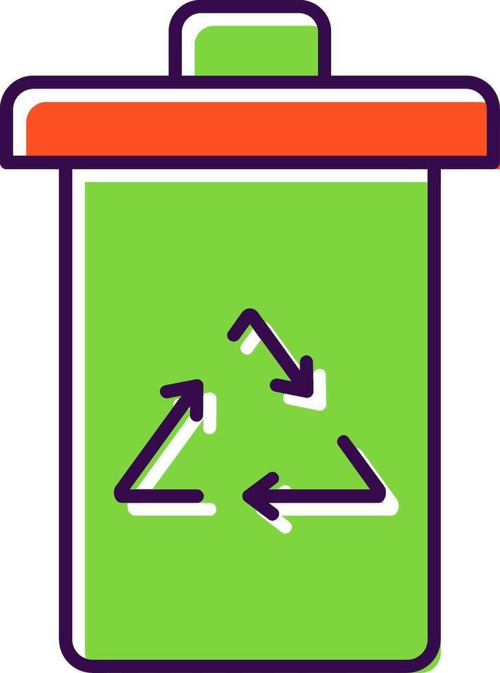 Garbage Filled  Icon vector