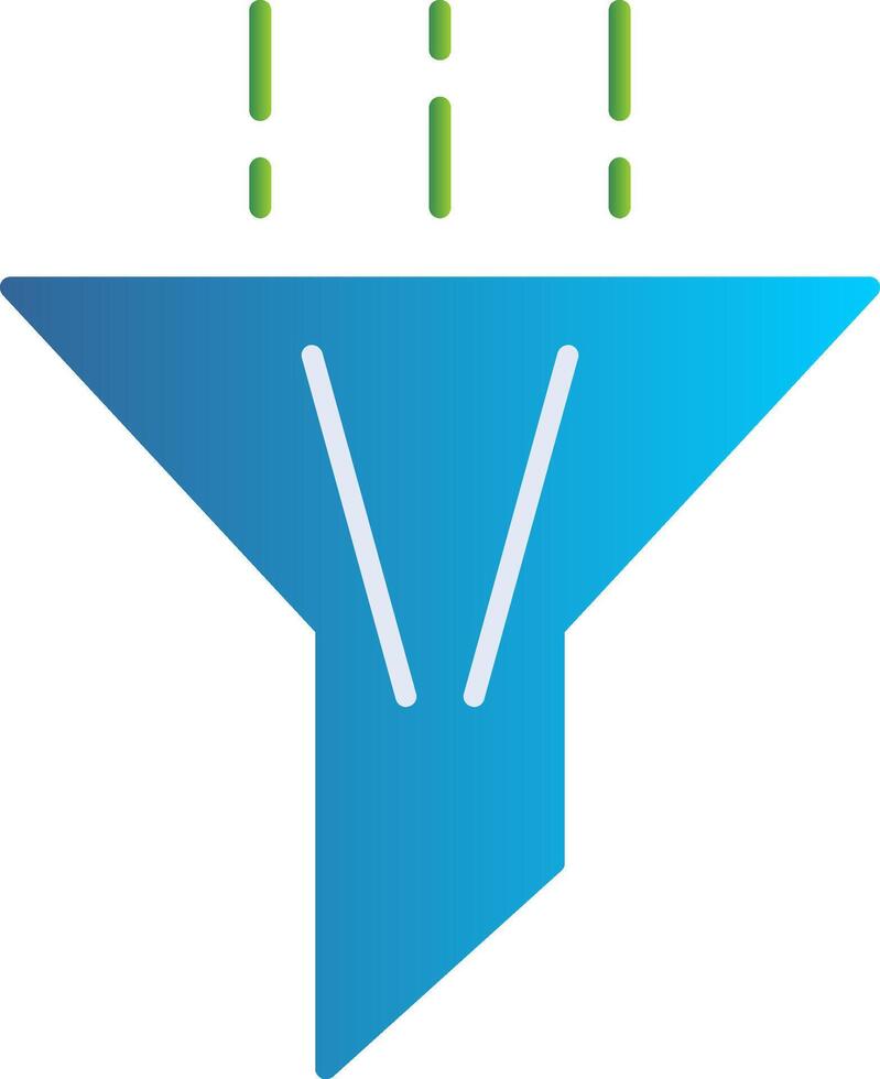 Filter Flat Gradient  Icon vector