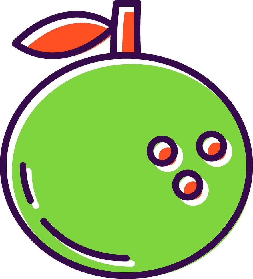 Clementine Filled  Icon vector