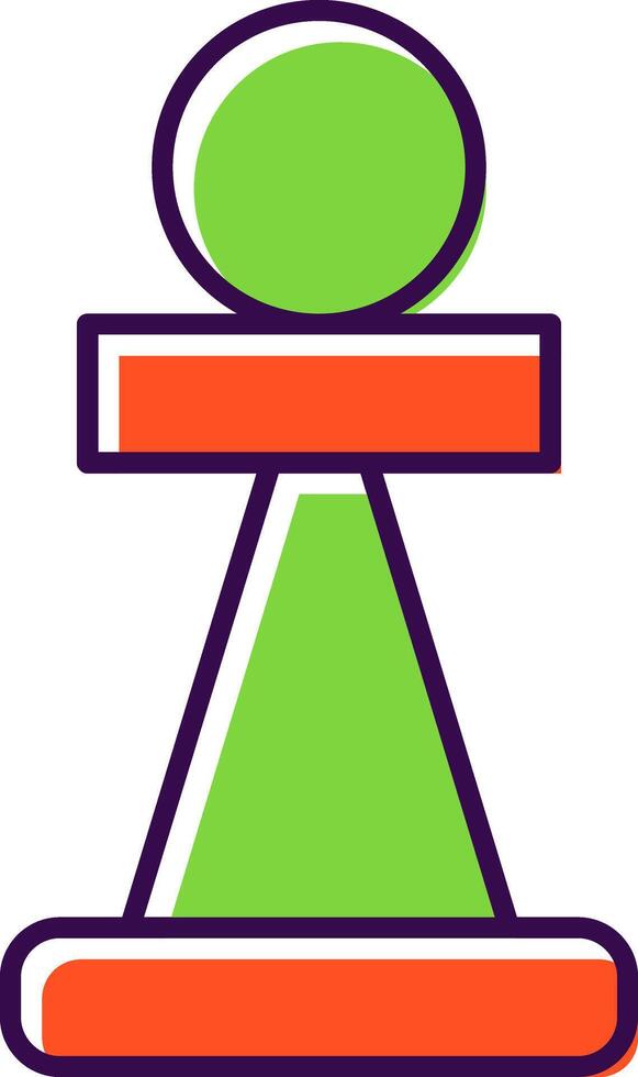 Pawn Filled  Icon vector