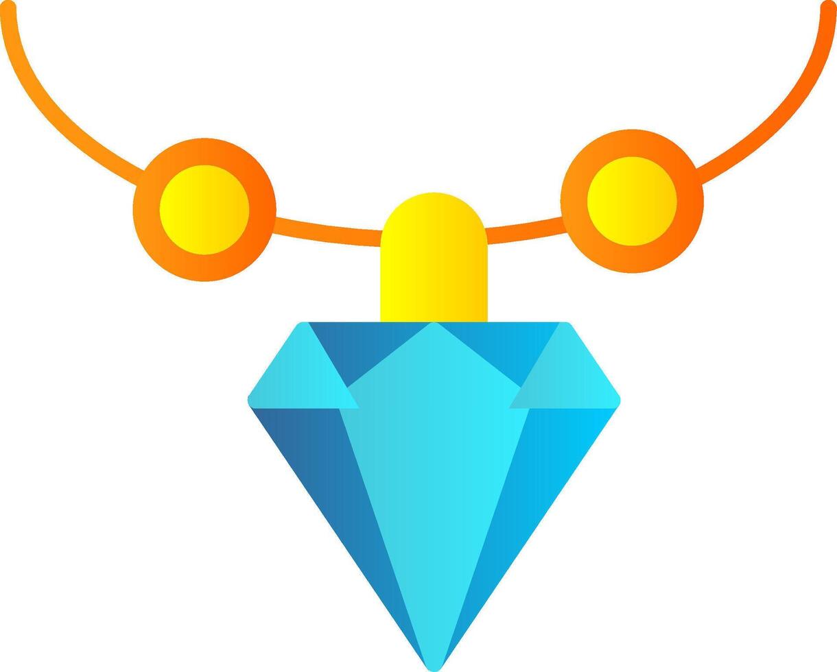 Necklace Flat Gradient  Icon vector