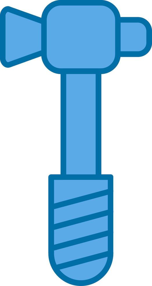 Hammer Filled Blue  Icon vector