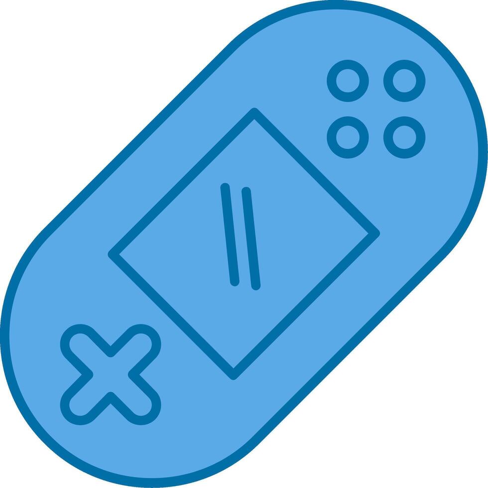 Game Console Filled Blue  Icon vector