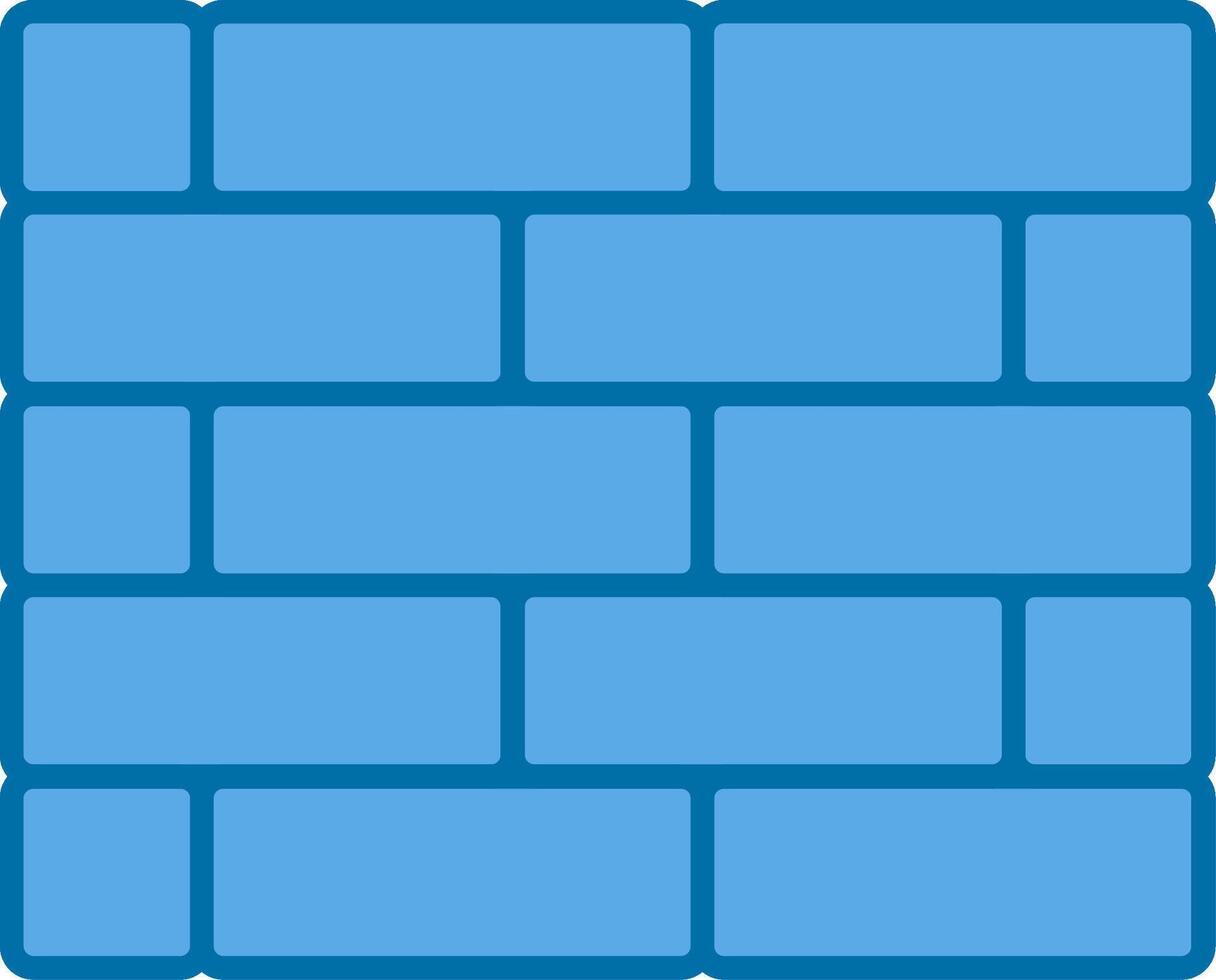 Brickwall Filled Blue  Icon vector