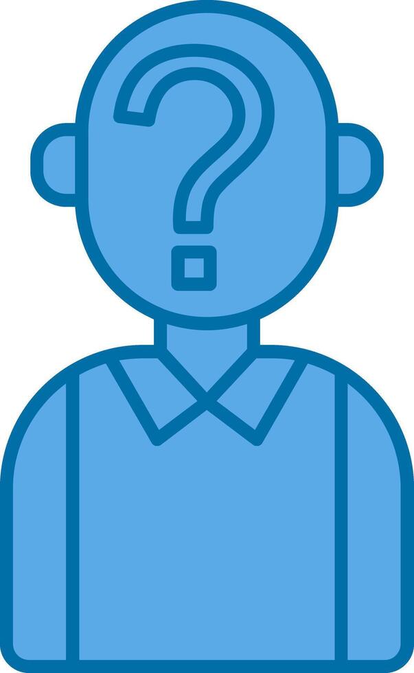 Suspect Filled Blue  Icon vector