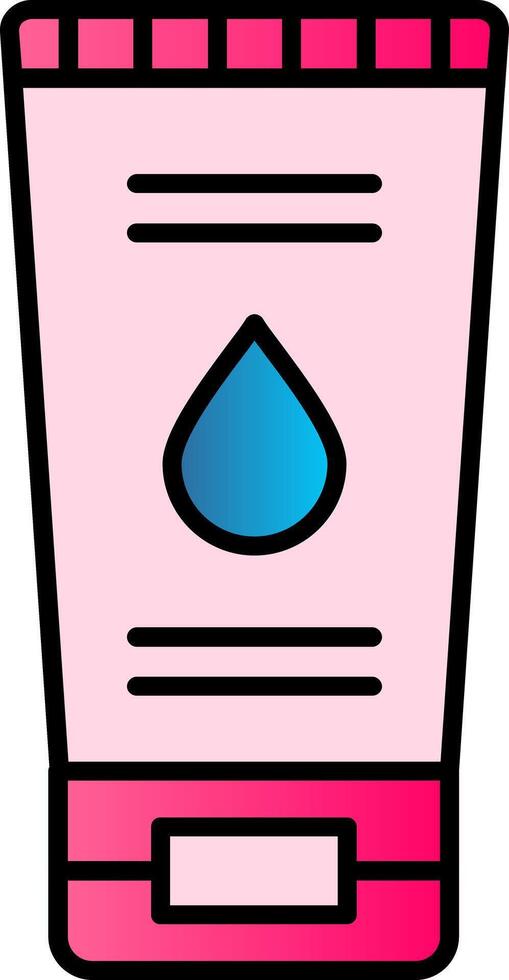 Face Wash Line Filled Gradient  Icon vector