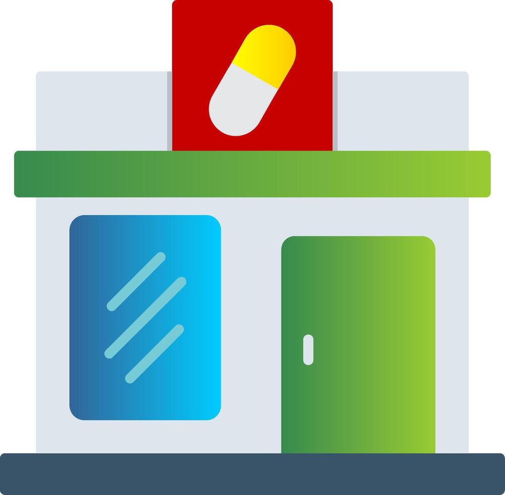 farmacia plano degradado icono vector