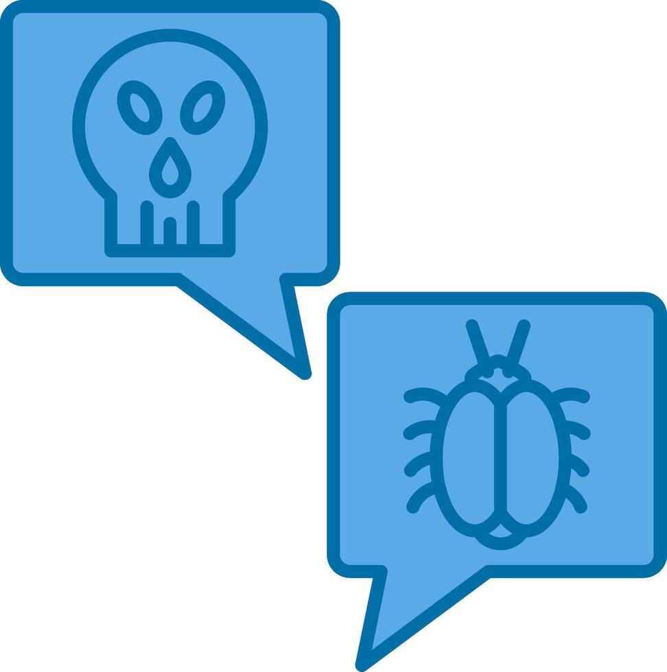 Chat Filled Blue  Icon vector