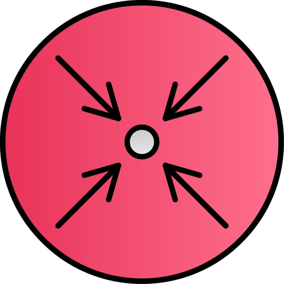 Minimize Line Filled Gradient  Icon vector