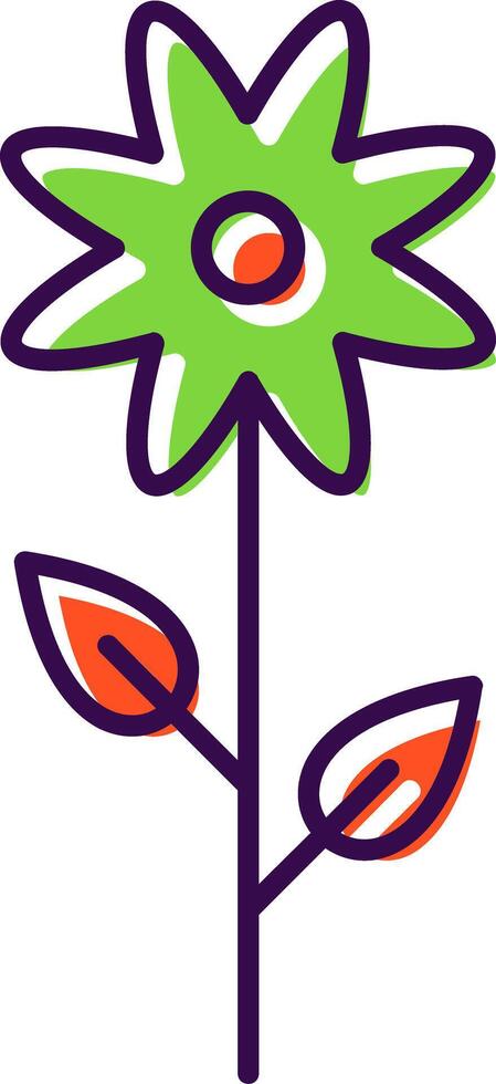 Flower Filled  Icon vector