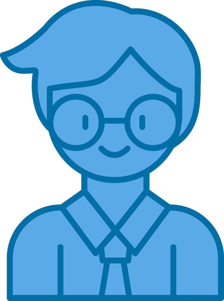 Teacher Filled Blue  Icon vector