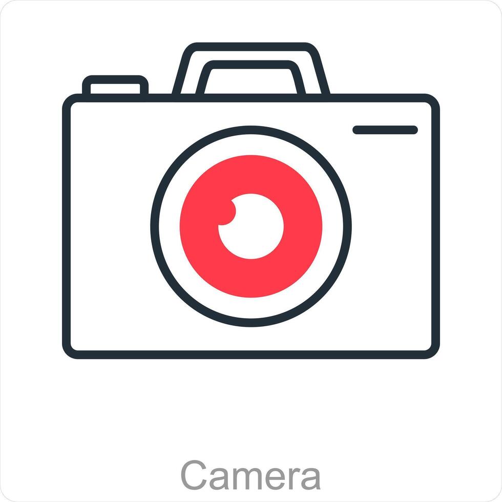 cámara y imagen icono concepto vector