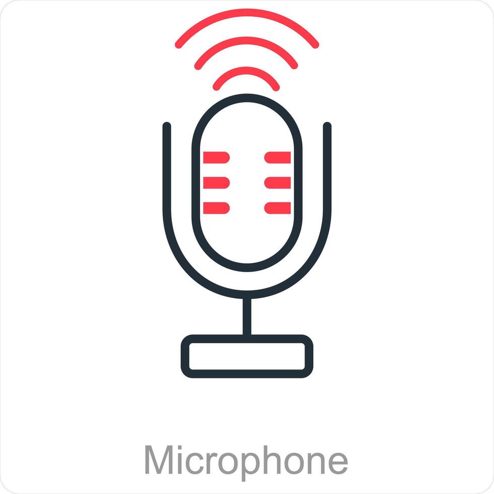 Microphone and sound icon concept vector