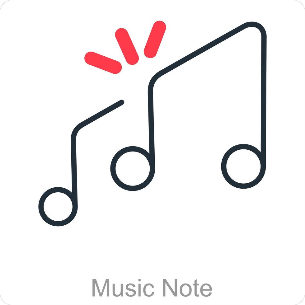 música Nota y golpear icono concepto vector