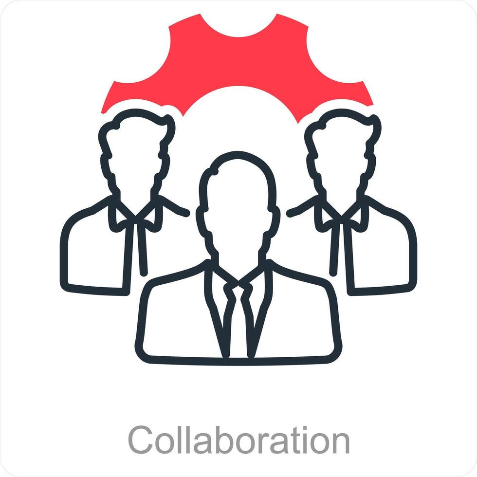 Collaboration and unity icon concept vector