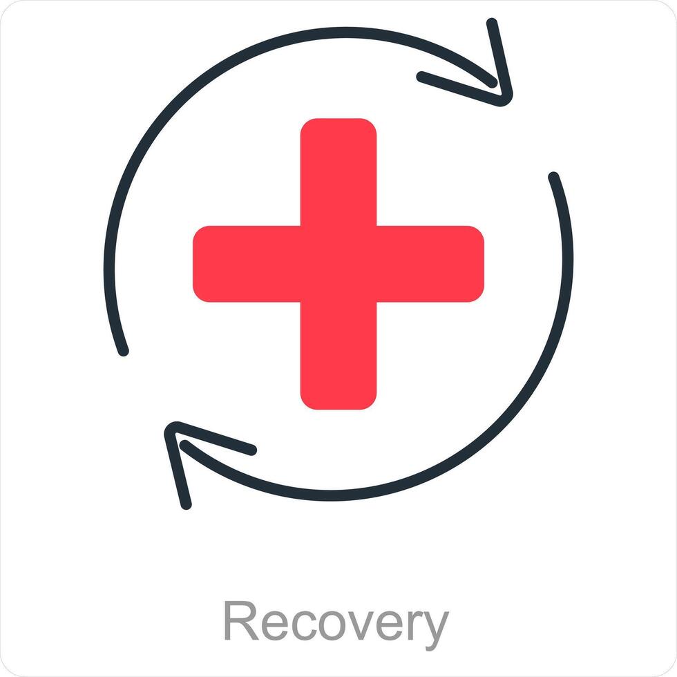 Recovery and progress icon concept vector