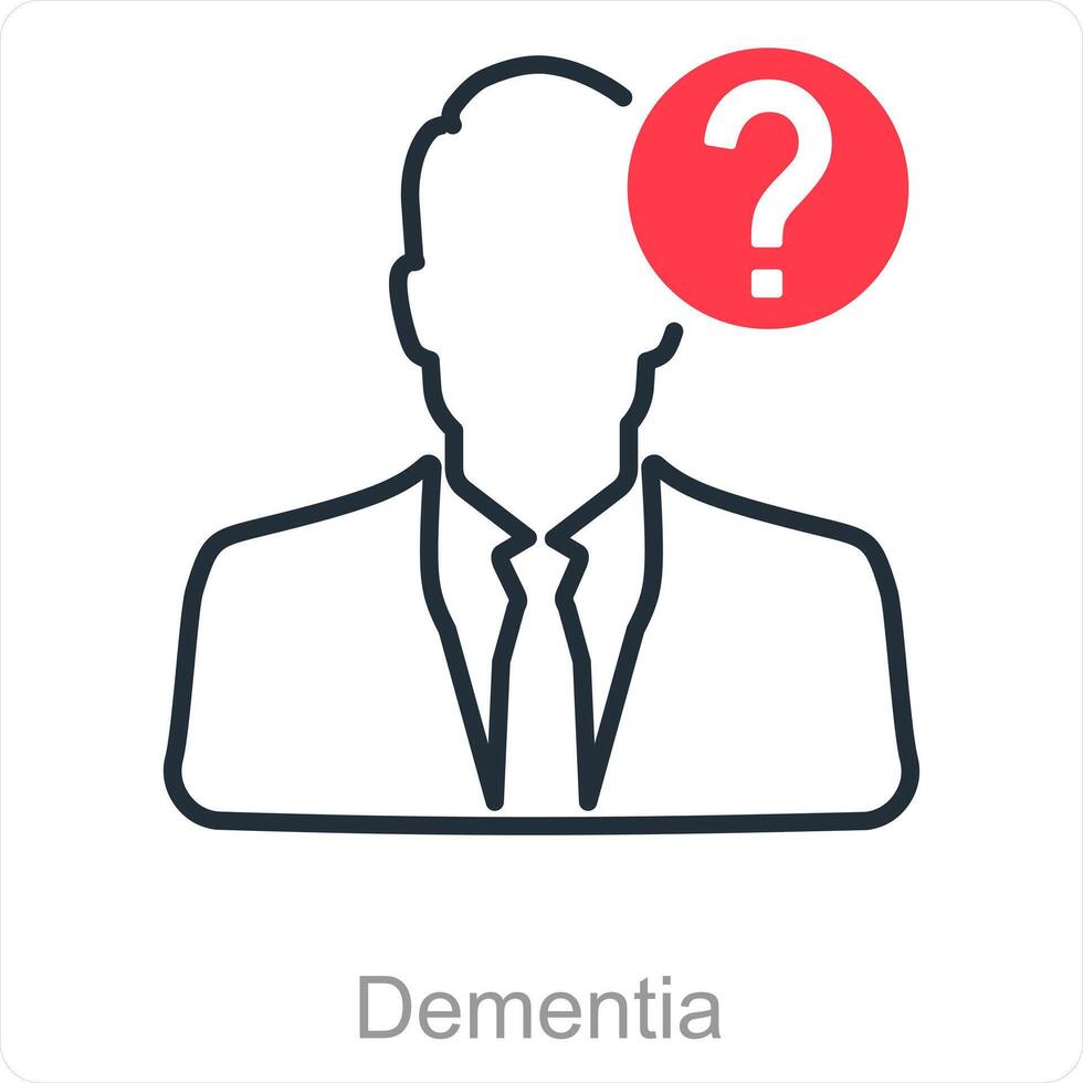 Dementia and memory icon concept vector