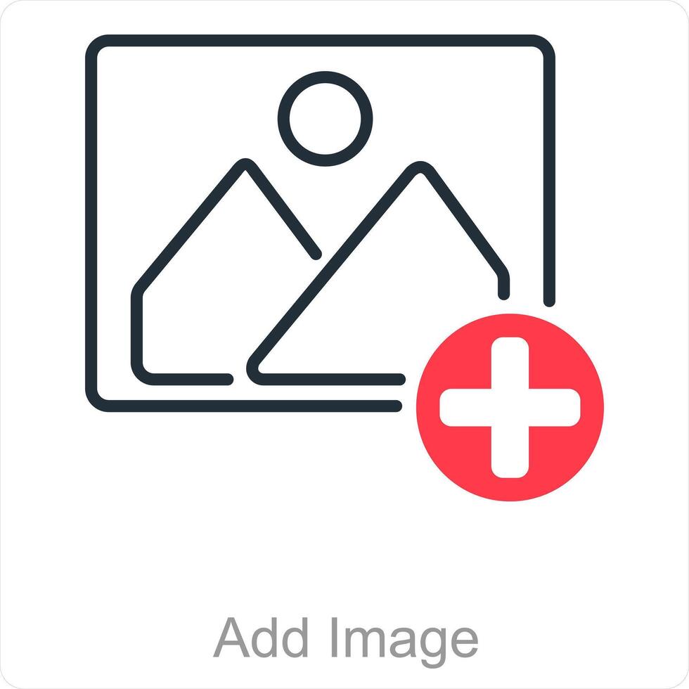 Add Image and upload icon concept vector