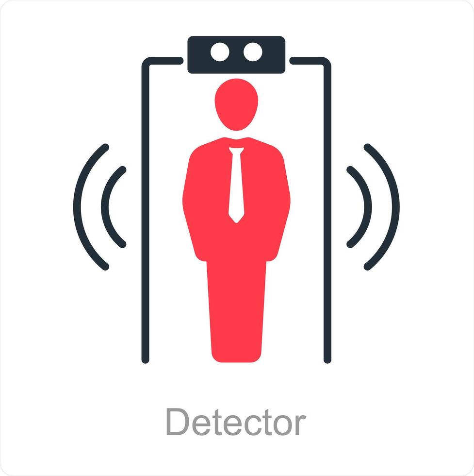 Detector and security icon concept vector