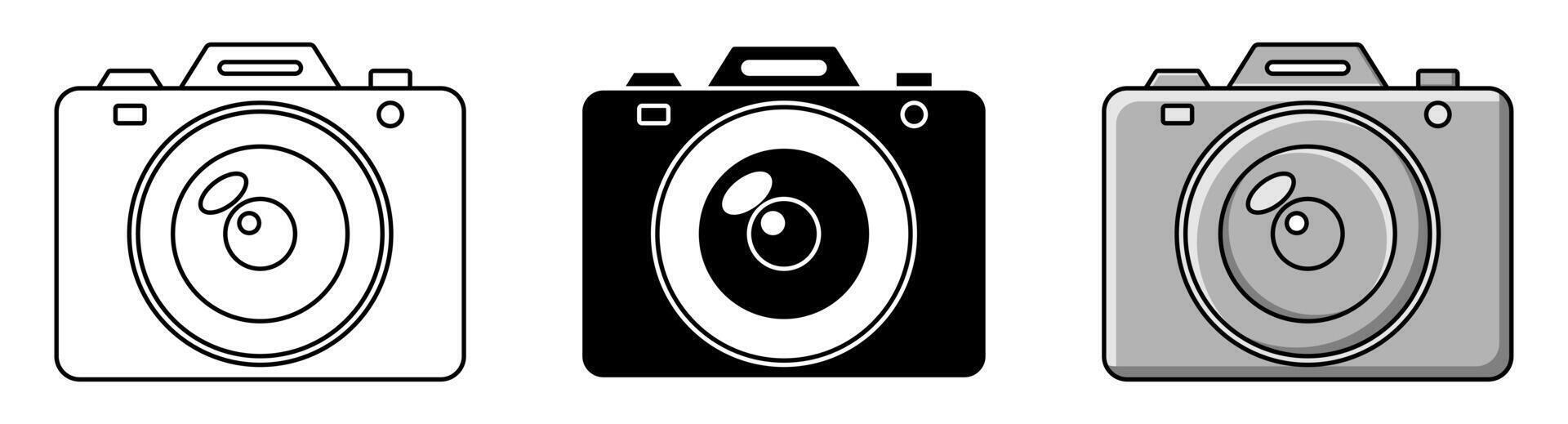 Camera Icon Set. Trendy and Modern Vector Isolated on White Background. Design for Apps, Web, Posters, Social Media.