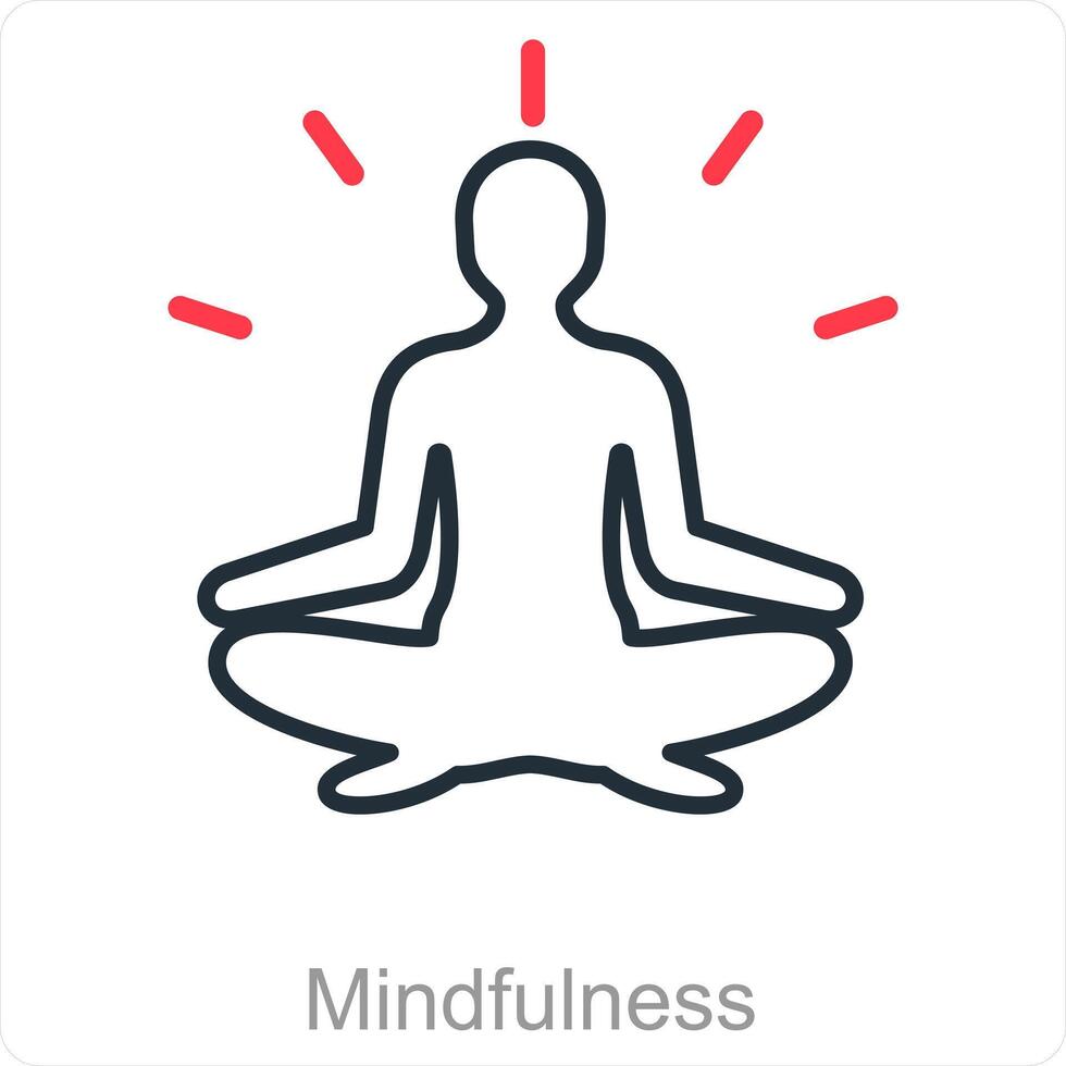 Mindfulness and calm icon concept vector