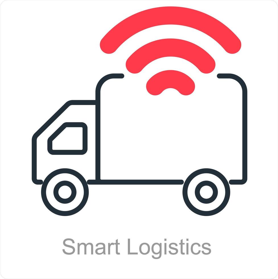 Smart Logistics and transport icon concept vector