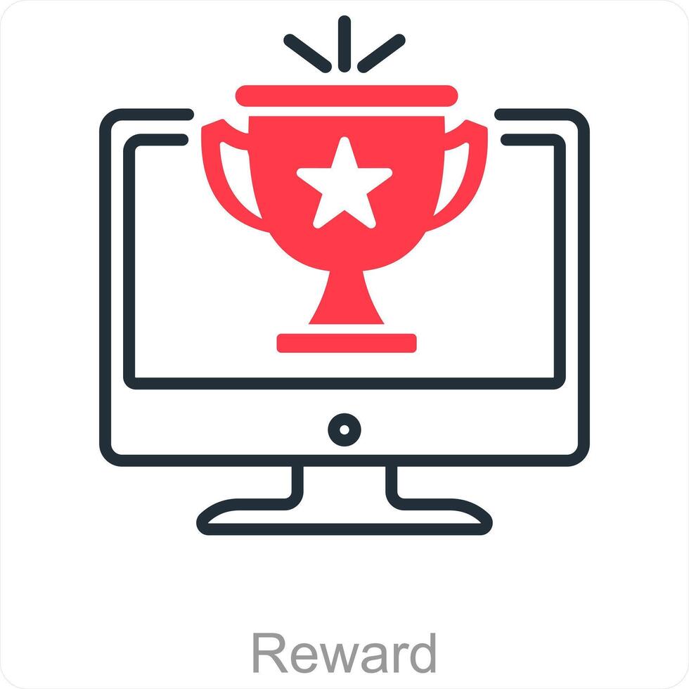 recompensa y premio icono concepto vector