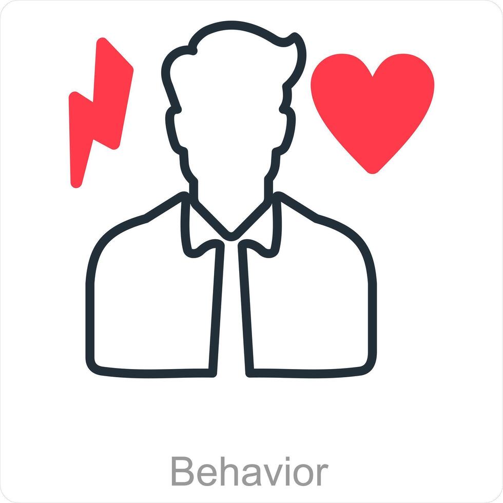 Behavior and happy icon concept vector