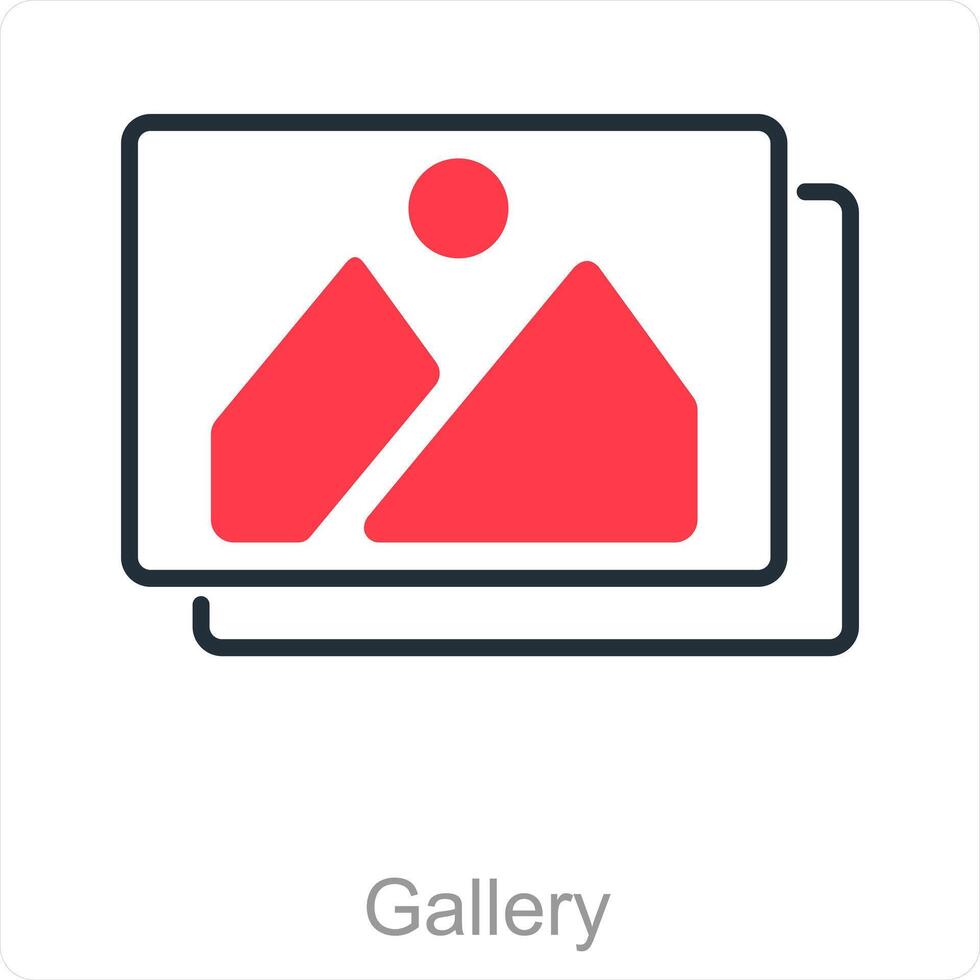 Gallery and art icon concept vector