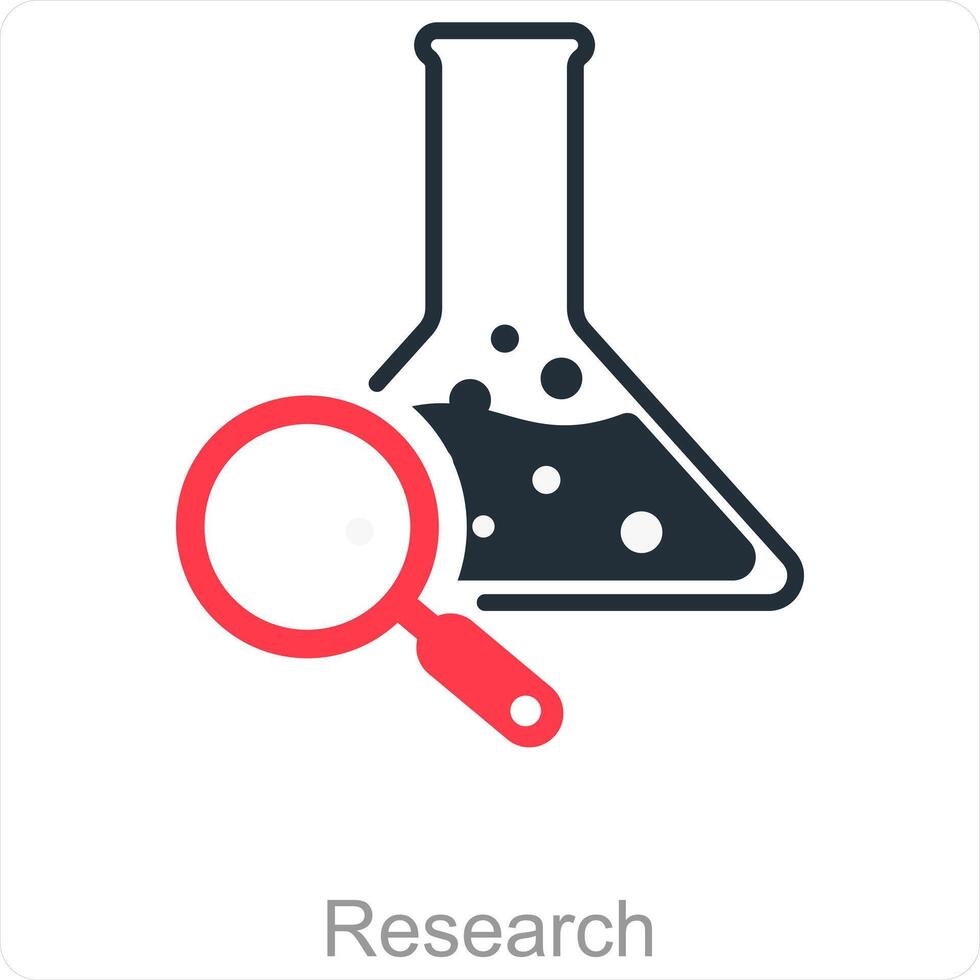 Research and science icon concept vector