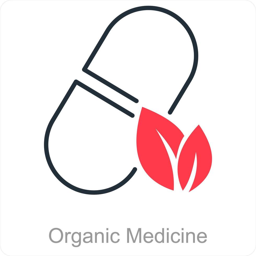 orgánico medicina y herbario icono concepto vector