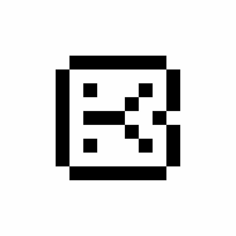 Creative letter k pixel style icon logo design vector