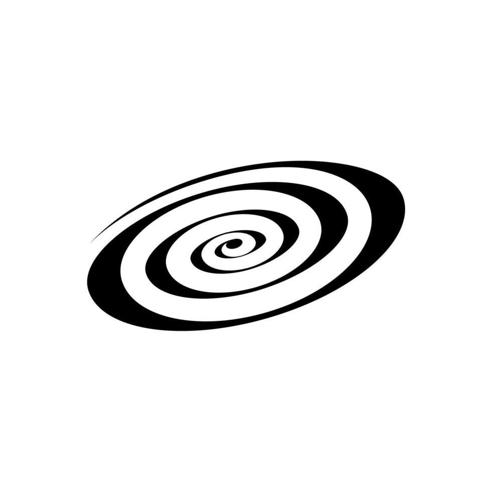 Spiral lines as dynamic twirl simple logo or icon design vector