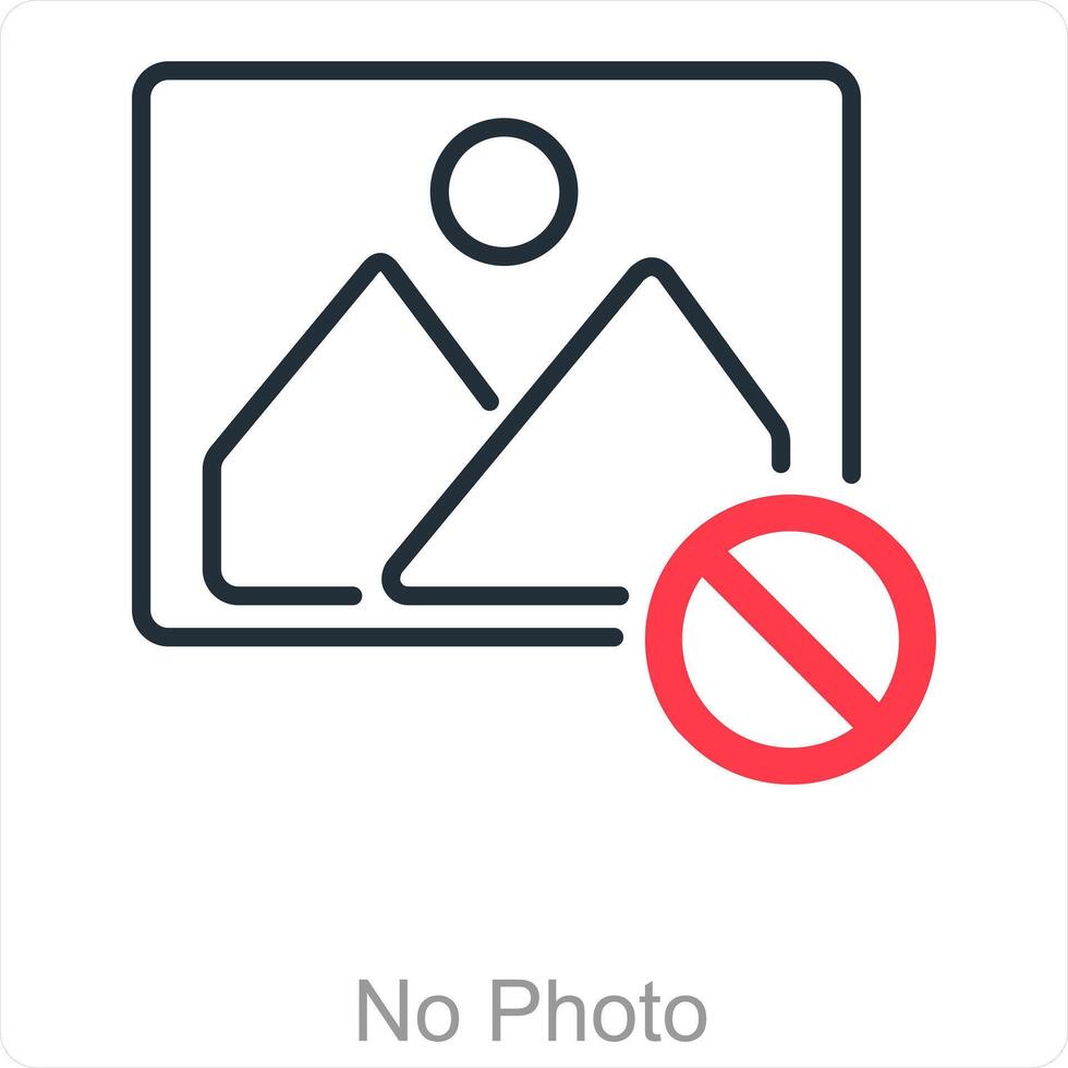 No Photo and blank icon concept vector