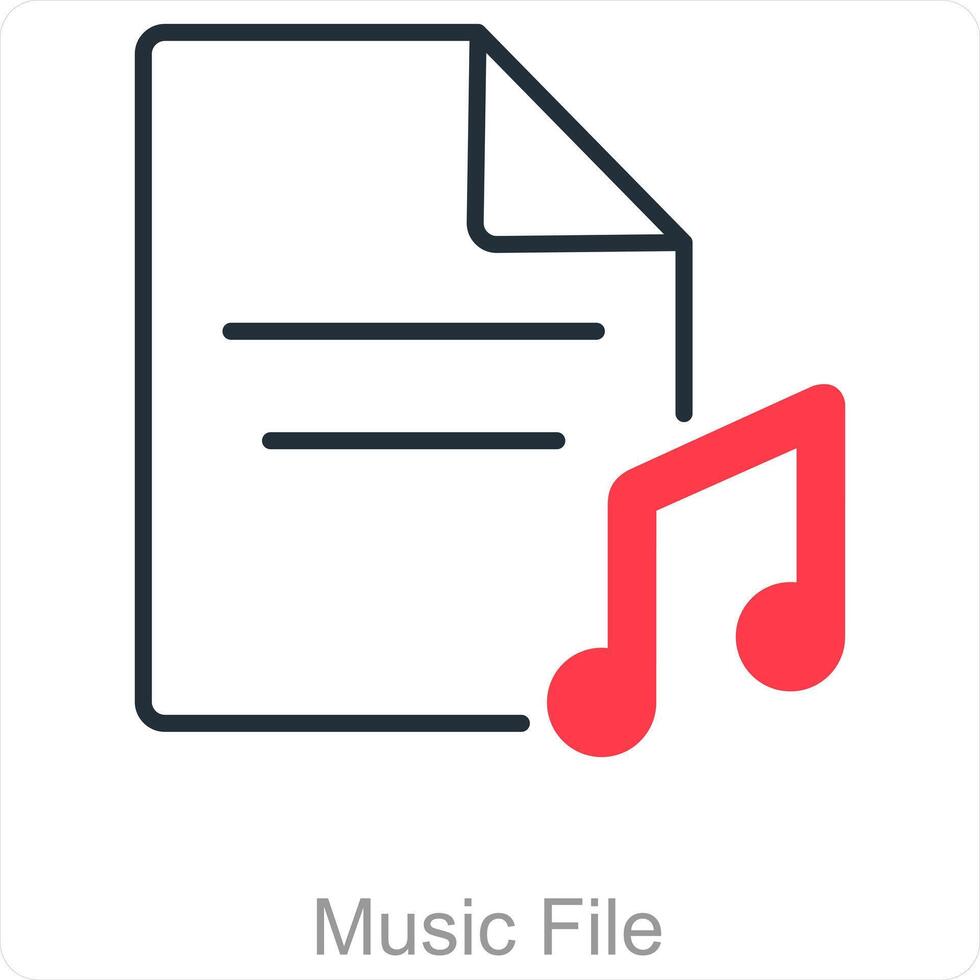 Music File and melody icon concept vector