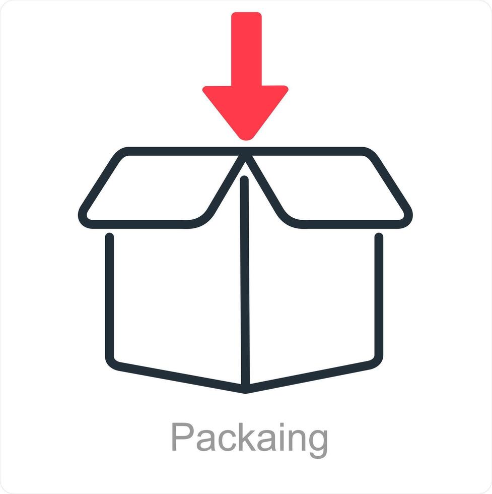 Packaging and box icon concept vector