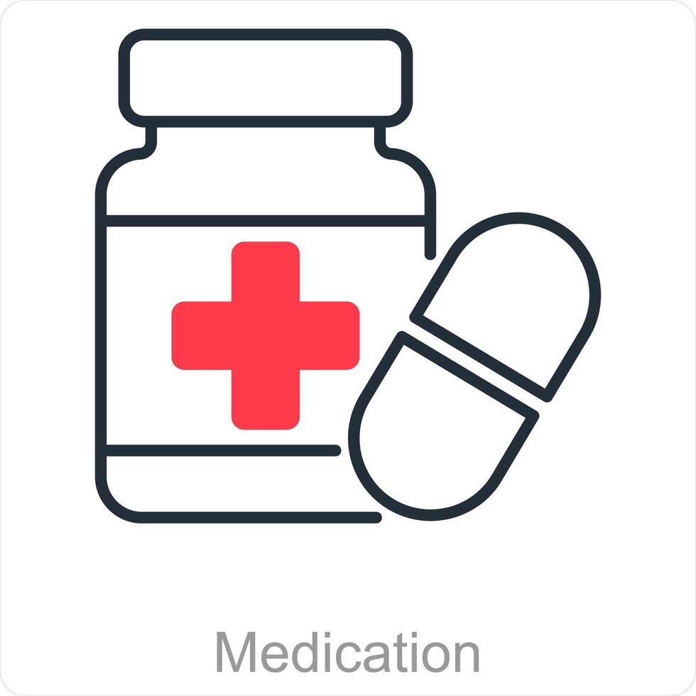 Medication and drugs icon concept vector