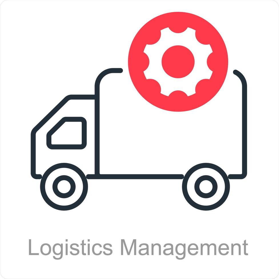 Logistics Management and shipping icon concept vector