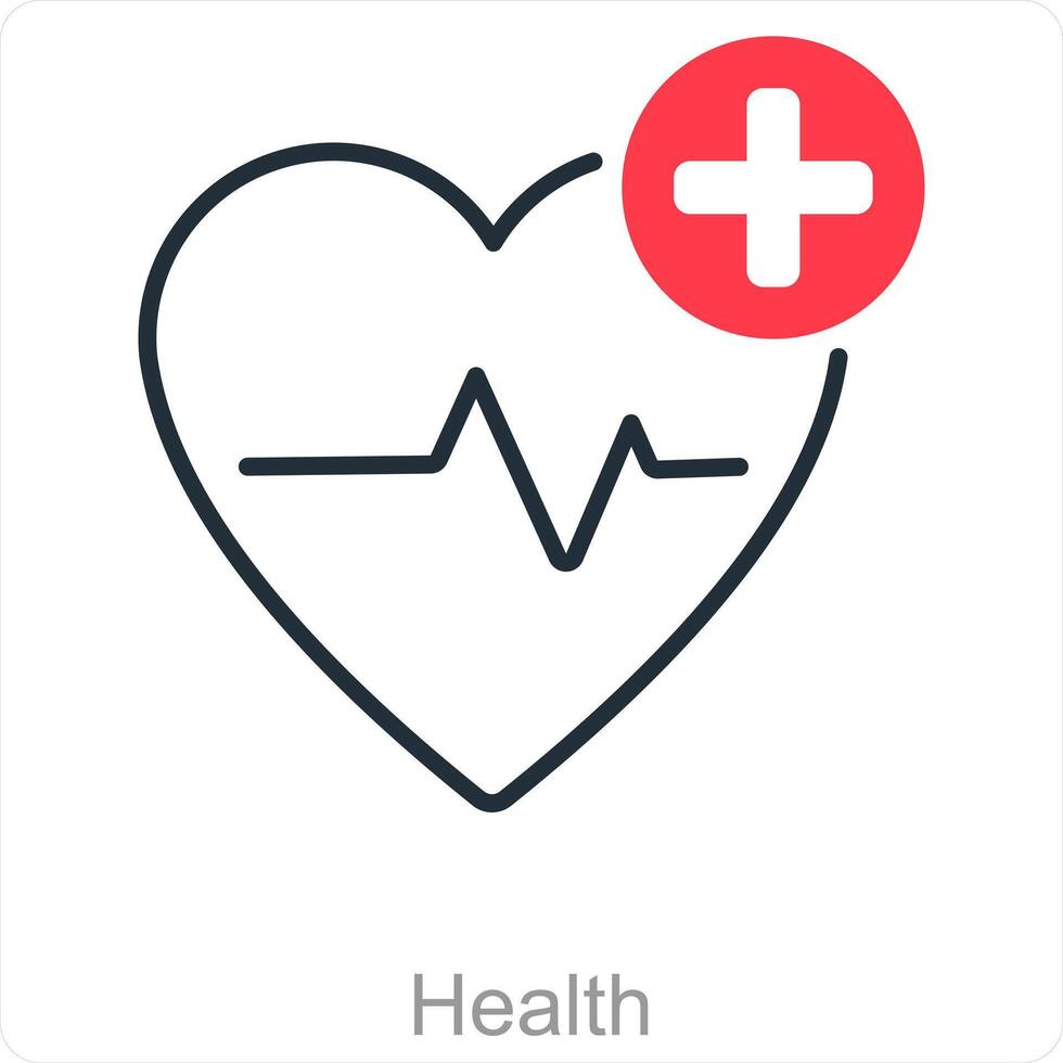 Health and wellness icon concept vector