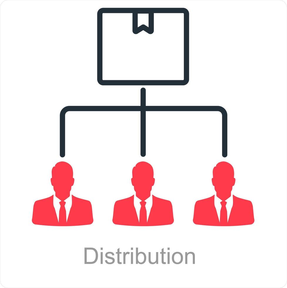 Distribution and logistics icon concept vector