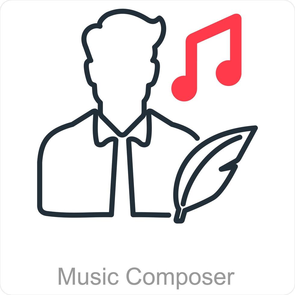 Music Composer and melody icon concept vector