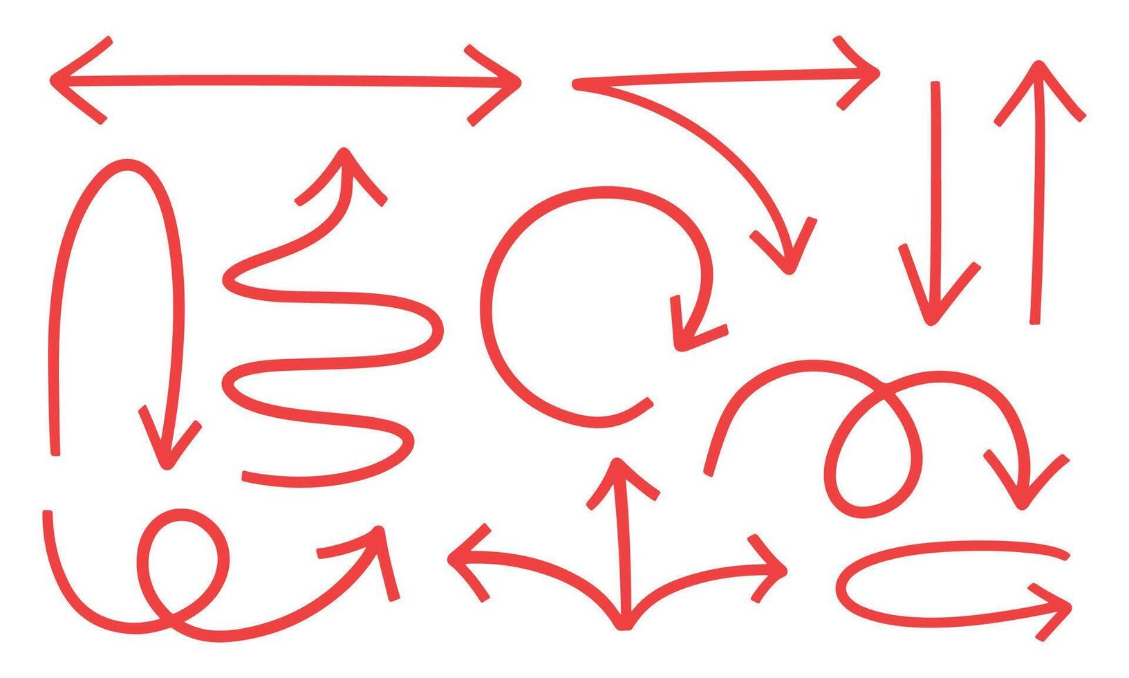 Doodle arrows hand drawn illustration. Vector design.