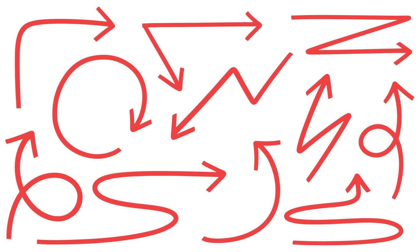 Doodle arrows hand drawn illustration. Vector design.