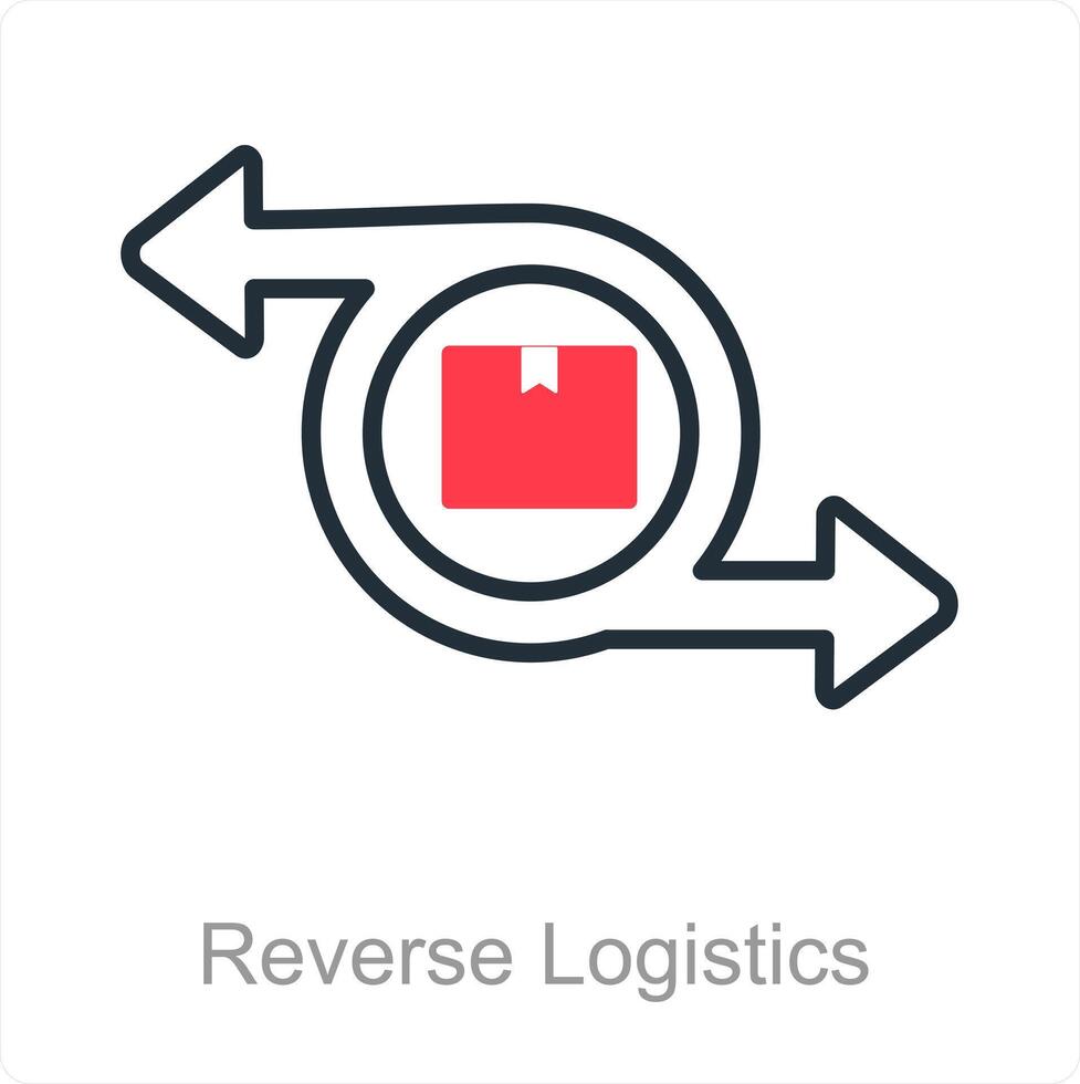 Reverse Logistics and return icon concept vector