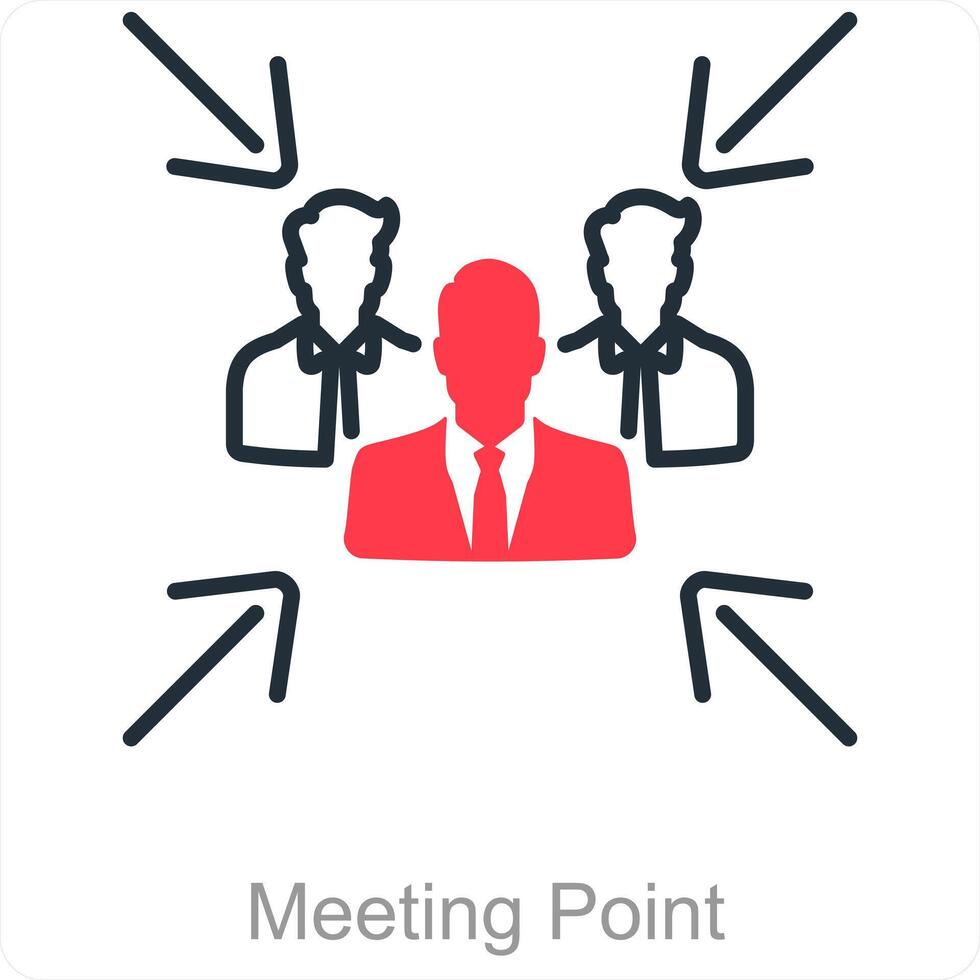 Meeting Point and team icon concept vector