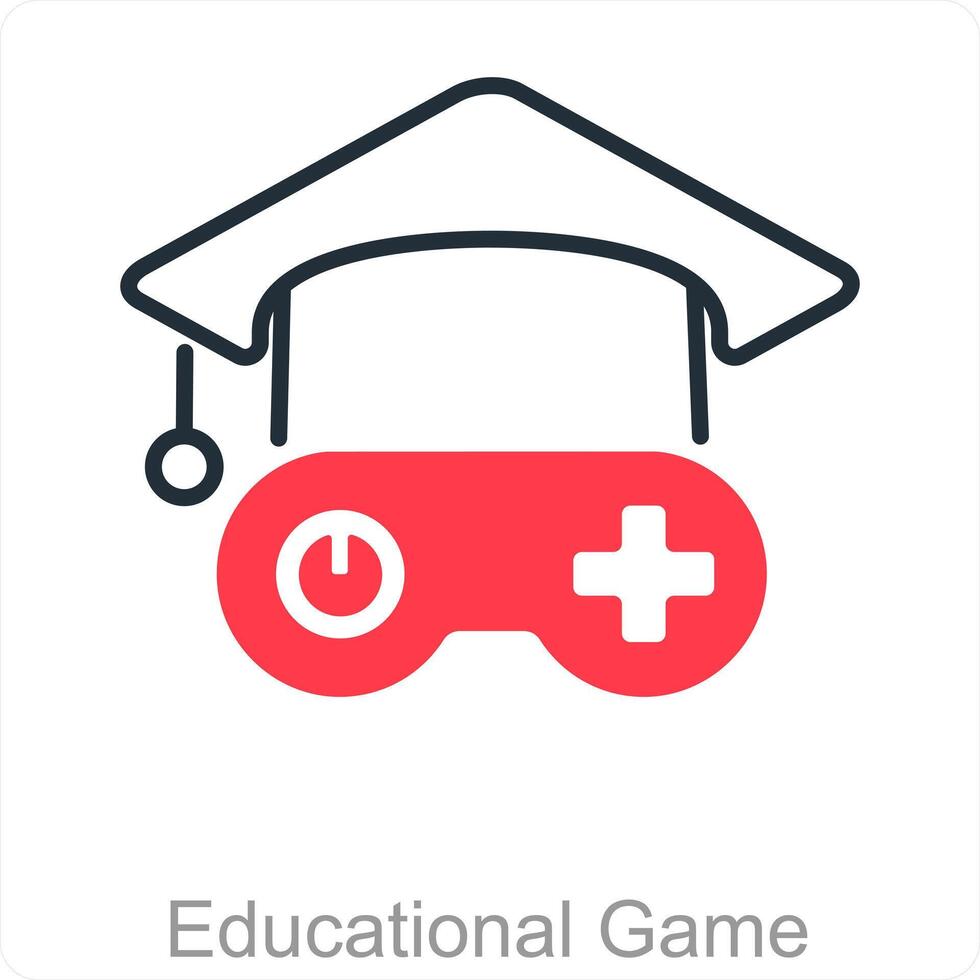 educativo juego y aprendizaje icono concepto vector