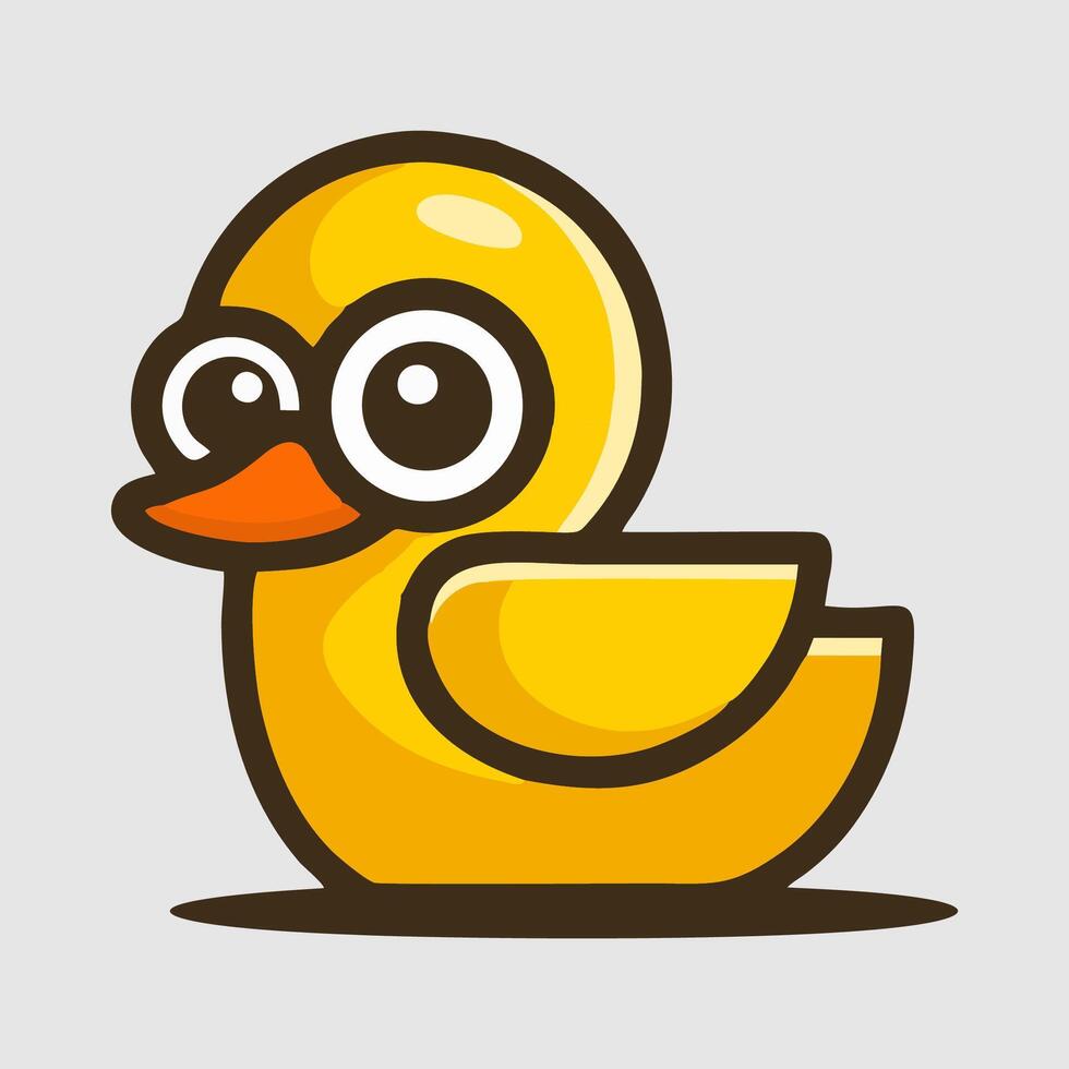 Yellow little duck illustration vector