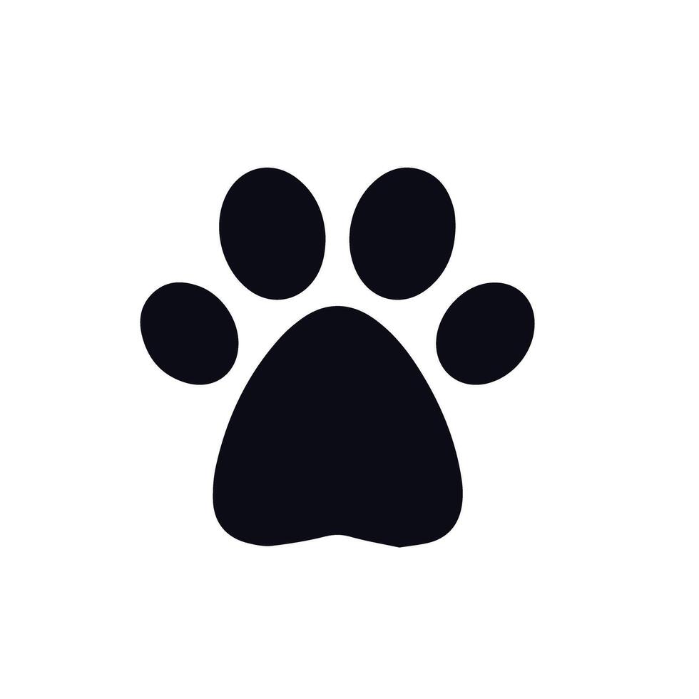 paw print sign and symbol vector design