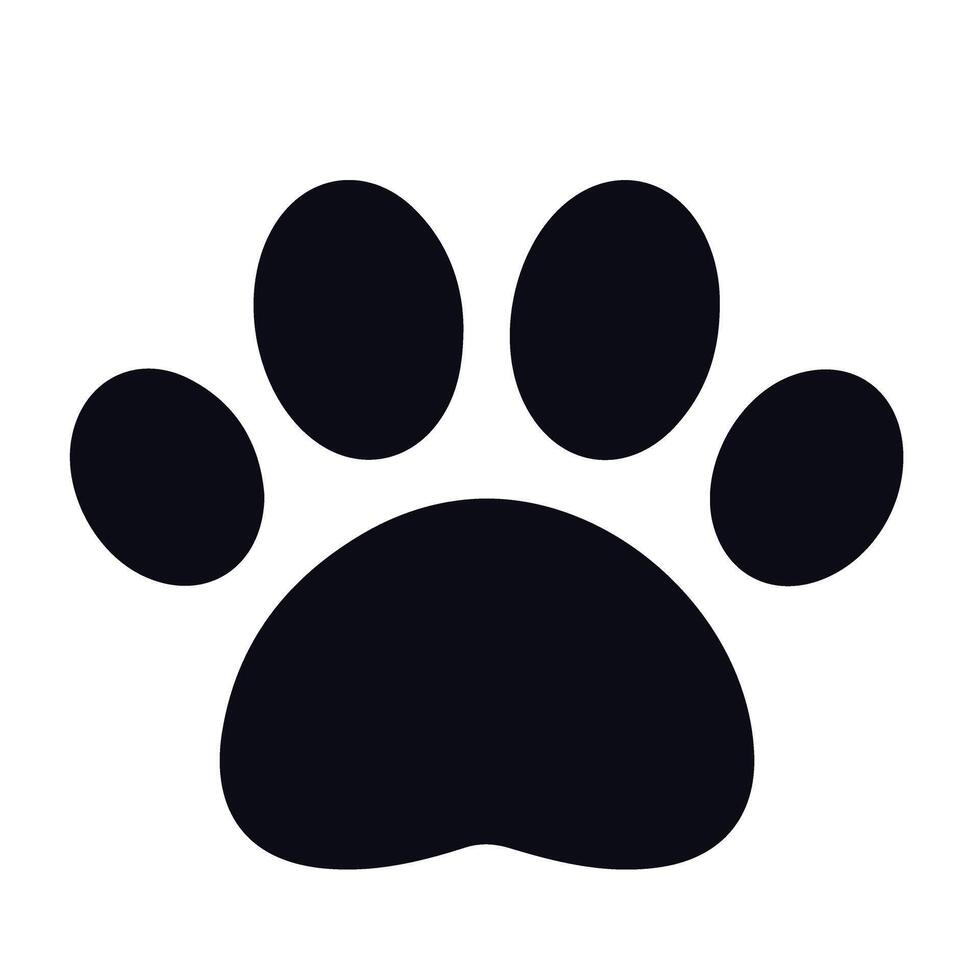 paw print sign and symbol vector design