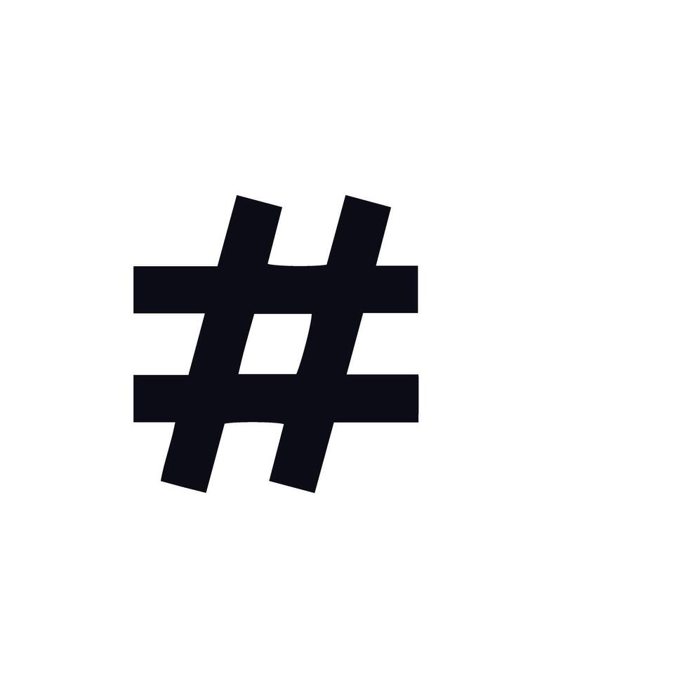 hashtag icono vector diseño